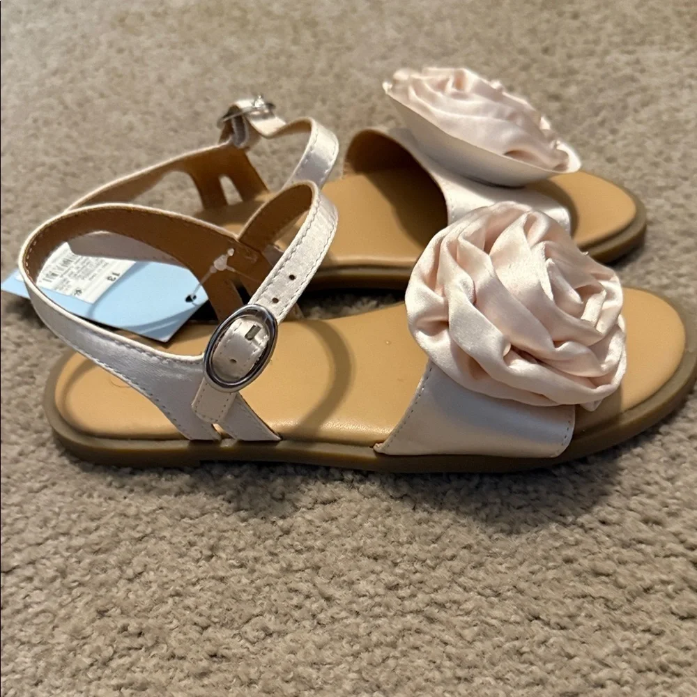 Cat & Jack Pink Satin Floral Kids Sandals